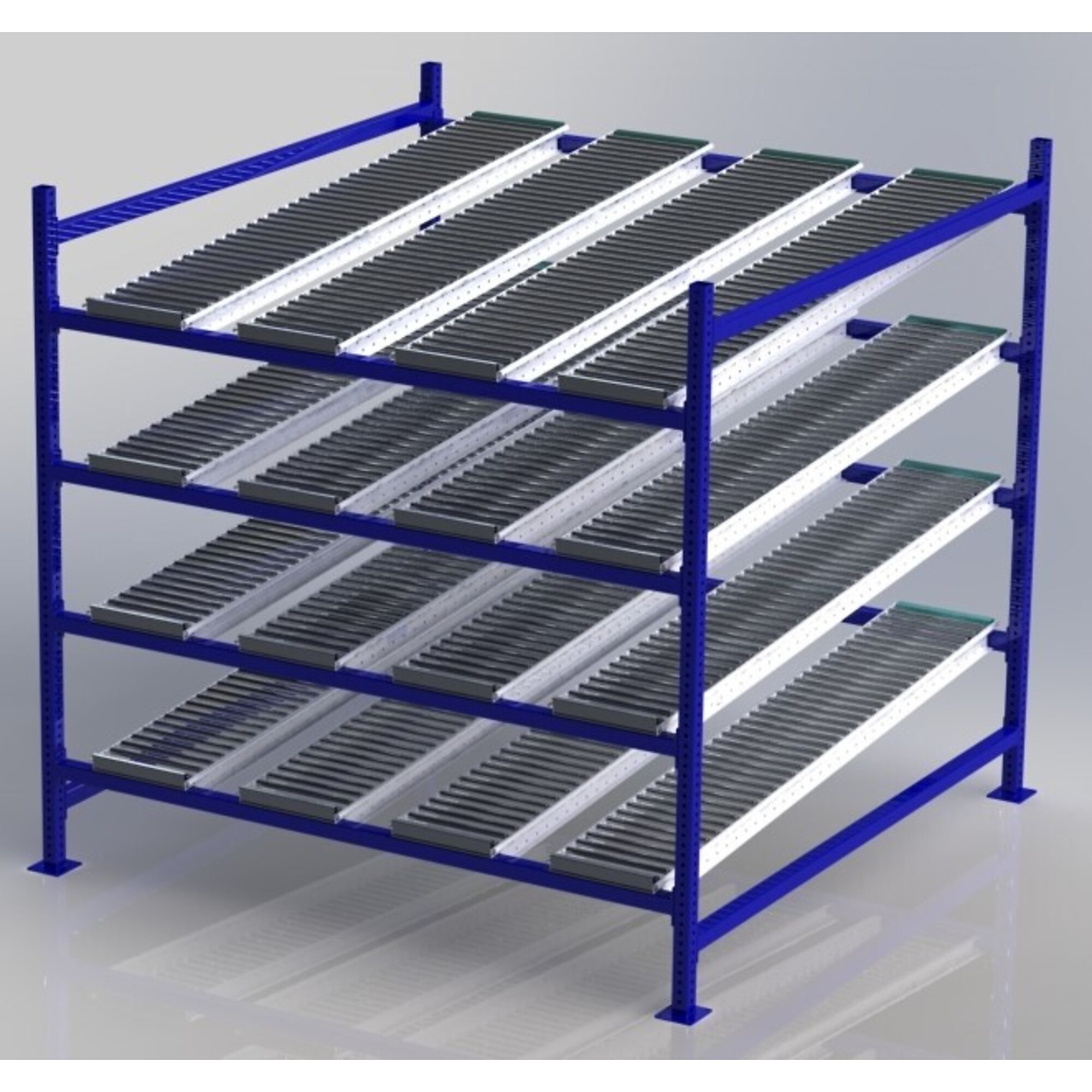 Unex, Gravity Flow Rack Starter, Overall Height 72 in, Width 72 in, Depth 72 in, Model# CF99SR72724-S
